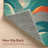 Coastal Turtle Accent with Surfboard Shape and Vibrant Orange Wave Details(Green)