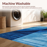 Transitional Blue Toned Geometric Motif(Blue)