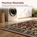 Ultra Soft Area Rug, Non Slip, Stain Resistant, Washable Area Rugs for Living Room, Bedroom, Fuzzy Runner for Decor(Red)