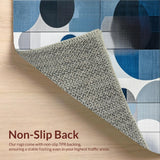 Ultra Soft Area Rug, Non Slip, Stain Resistant, Washable Area Rugs for Living Room, Bedroom, Sleek Snowy Textural Harmony(Blue)