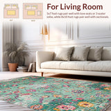 Sage Green Vintage Tiled Motif(Green)
