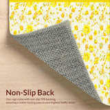 Ultra Soft Area Rug, Non Slip, Stain Resistant, Washable Area Rugs for Living Room, Bedroom, Delightful Petal Inspired Design(Yellow)