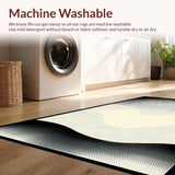 Ultra Soft Area Rug, Non Slip, Stain Resistant, Washable Area Rugs for Living Room, Bedroom, Chic Minimalist Tiled Arrangement(Beige)
