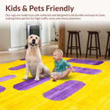 Ultra Soft Area Rug, Non Slip, Stain Resistant, Washable Area Rugs for Living Room, Bedroom, Bright Yellow Fun Decorative Element(Yellow)