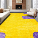 Ultra Soft Area Rug, Non Slip, Stain Resistant, Washable Area Rugs for Living Room, Bedroom, Lively Non-Slip Funky Pattern(Yellow)