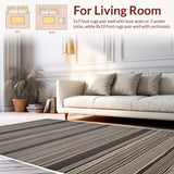 Ultra Soft Area Rug, Non Slip, Stain Resistant, Washable Area Rugs for Living Room, Bedroom, Artisan Country Kitchen Primitive Soft Cotton Rug(Beige)