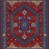 Ultra Soft Area Rug, Non Slip, Stain Resistant, Washable Area Rugs for Living Room, Bedroom, Vintage Modern Neutral Office Stain-Resistant Rug(Red)