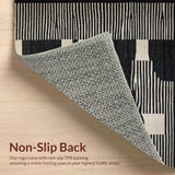 Ultra Soft Area Rug, Non Slip, Stain Resistant, Washable Area Rugs for Living Room, Bedroom, Chic Contemporary Animal Aesthetic(Black)