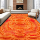 Ultra Soft Area Rug, Non Slip, Stain Resistant, Washable Area Rugs for Living Room, Bedroom, Dynamic Color Burst Contemporary Flair(Orange)