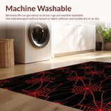 Eerie Elegant Round Patterned Mat(Black)