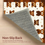 Ultra Soft Area Rug, Non Slip, Stain Resistant, Washable Area Rugs for Living Room, Bedroom, Modern Minimalist Jute Inspiration(Brown)