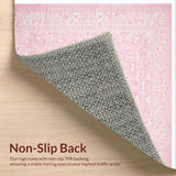 Ultra Soft Area Rug, Non Slip, Stain Resistant, Washable Area Rugs for Living Room, Bedroom, Playful Soft Pink Decorative Theme(Pink)
