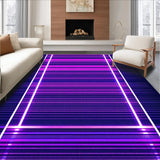 Ultra Soft Area Rug, Non Slip, Stain Resistant, Washable Area Rugs for Living Room, Bedroom, Bright Iridescent Kaleidoscopic Pattern(Purple)