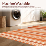 Ultra Soft Area Rug, Non Slip, Stain Resistant, Washable Area Rugs for Living Room, Bedroom, Luxurious Modern Texture Blend(Orange)