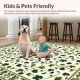 Delicate Green Leafy Print Style(Beige)