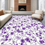 Ultra Soft Area Rug, Non Slip, Stain Resistant, Washable Area Rugs for Living Room, Bedroom, Radiant Circular Cozy Decor Element(Purple)