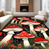 Ultra Soft Area Rug, Non Slip, Stain Resistant, Washable Area Rugs for Living Room, Bedroom, Elegant Earthy Color Palette(Red)
