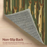 Ultra Soft Area Rug, Non Slip, Stain Resistant, Washable Area Rugs for Living Room, Bedroom, Earthy Toned Pike Imagery(Brown)