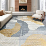 Ultra Soft Area Rug, Non Slip, Stain Resistant, Washable Area Rugs for Living Room, Bedroom, Sleek Monochrome Patterned Elegance(Gray)