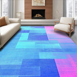 Ultra Soft Area Rug, Non Slip, Stain Resistant, Washable Area Rugs for Living Room, Bedroom, Dynamic Colorful Abstract Waves(Blue)