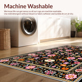Artistic Floral Bird Motif(Black)