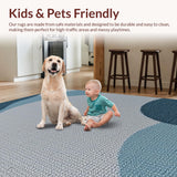Ultra Soft Area Rug, Non Slip, Stain Resistant, Washable Area Rugs for Living Room, Bedroom, Contemporary Retro Bedroom Stain-Resistant Area Rug(Gray)