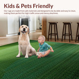 Ultra Soft Area Rug, Non Slip, Stain Resistant, Washable Area Rugs for Living Room, Bedroom, Stylish Vibrant Garden Backdrop(Green)