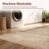 Ultra Soft Area Rug, Non Slip, Stain Resistant, Washable Area Rugs for Living Room, Bedroom, Sleek Contemporary Chevron Design(Beige)