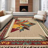 Ultra Soft Area Rug, Non Slip, Stain Resistant, Washable Area Rugs for Living Room, Bedroom, Natural Fishing Cabin Non-Slip Accent Rug(Beige)