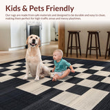 Stylish Distressed Checker Design(Black)