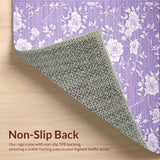 Ultra Soft Area Rug, Non Slip, Stain Resistant, Washable Area Rugs for Living Room, Bedroom, Trendy Soft Textured Pastel Vibe(Purple)