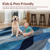 Subtle Tiled Motif in Cool Hues(Blue)