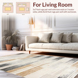 Ultra Soft Area Rug, Non Slip, Stain Resistant, Washable Area Rugs for Living Room, Bedroom, Chic Distressed Animal Motif(Gray)