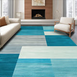 Ultra Soft Area Rug, Non Slip, Stain Resistant, Washable Area Rugs for Living Room, Bedroom, Elegant Modern Geometric Flourish(Blue)