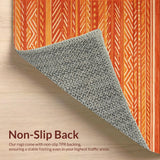 Ultra Soft Area Rug, Non Slip, Stain Resistant, Washable Area Rugs for Living Room, Bedroom, Contemporary Rustic Orange Elegance(Orange)