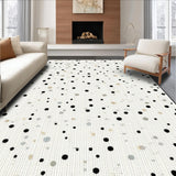 Ultra Soft Area Rug, Non Slip, Stain Resistant, Washable Area Rugs for Living Room, Bedroom, Trendy Neutral Geometric Design(White)