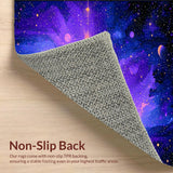 Ultra Soft Area Rug, Non Slip, Stain Resistant, Washable Area Rugs for Living Room, Bedroom, Lively Solar System Theme(Purple)