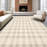 Ultra Soft Area Rug, Non Slip, Stain Resistant, Washable Area Rugs for Living Room, Bedroom, Sophisticated Tiled Pattern with Flair(Beige)