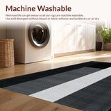 Ultra Soft Area Rug, Non Slip, Stain Resistant, Washable Area Rugs for Living Room, Bedroom, Chic Monochrome Humorous Message(White)