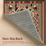 Ultra Soft Area Rug, Non Slip, Stain Resistant, Washable Area Rugs for Living Room, Bedroom, Whimsical Bright Boho Composition(Gray)