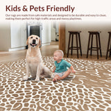 Ultra Soft Area Rug, Non Slip, Stain Resistant, Washable Area Rugs for Living Room, Bedroom, Tufted Wool Entryway Rug for Minimalist Decor(Beige)