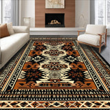 Ultra Soft Area Rug, Non Slip, Stain Resistant, Washable Area Rugs for Living Room, Bedroom, Soft Textured Organic Shapes(Brown)