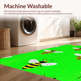 Ultra Soft Area Rug, Non Slip, Stain Resistant, Washable Area Rugs for Living Room, Bedroom, Quirky Fun Decorative Piece(Green)