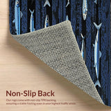 Ultra Soft Area Rug, Non Slip, Stain Resistant, Washable Area Rugs for Living Room, Bedroom, Dynamic Blue Tones Design(Blue)