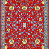 Ultra Soft Area Rug, Non Slip, Stain Resistant, Washable Area Rugs for Living Room, Bedroom, Elegant Rustic Tiled Elements(Red)
