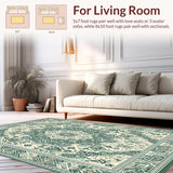 Contemporary Sage Green Geometric Style(Green)