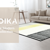 Ultra Soft Area Rug, Non Slip, Stain Resistant, Washable Area Rugs for Living Room, Bedroom, Geometric Minimalist Layered Texture(Gold)