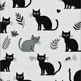 Ultra Soft Area Rug, Non Slip, Stain Resistant, Washable Area Rugs for Living Room, Bedroom, Whimsical Stretched Feline Motif(Black)