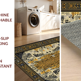 Ultra Soft Area Rug, Non Slip, Stain Resistant, Washable Area Rugs for Living Room, Bedroom, Vibrant Nature Inspired Decor(Beige)