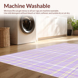 Ultra Soft Area Rug, Non Slip, Stain Resistant, Washable Area Rugs for Living Room, Bedroom, Sophisticated Transitional Textured Appeal(Purple)